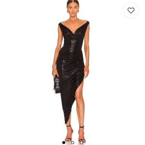 Norma Kamali Black Asymmetrical Dress